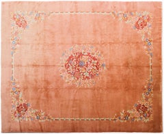 Antique Art Deco Rug Handmade Chinese Rug 10x13 1920 298cm x 386cm