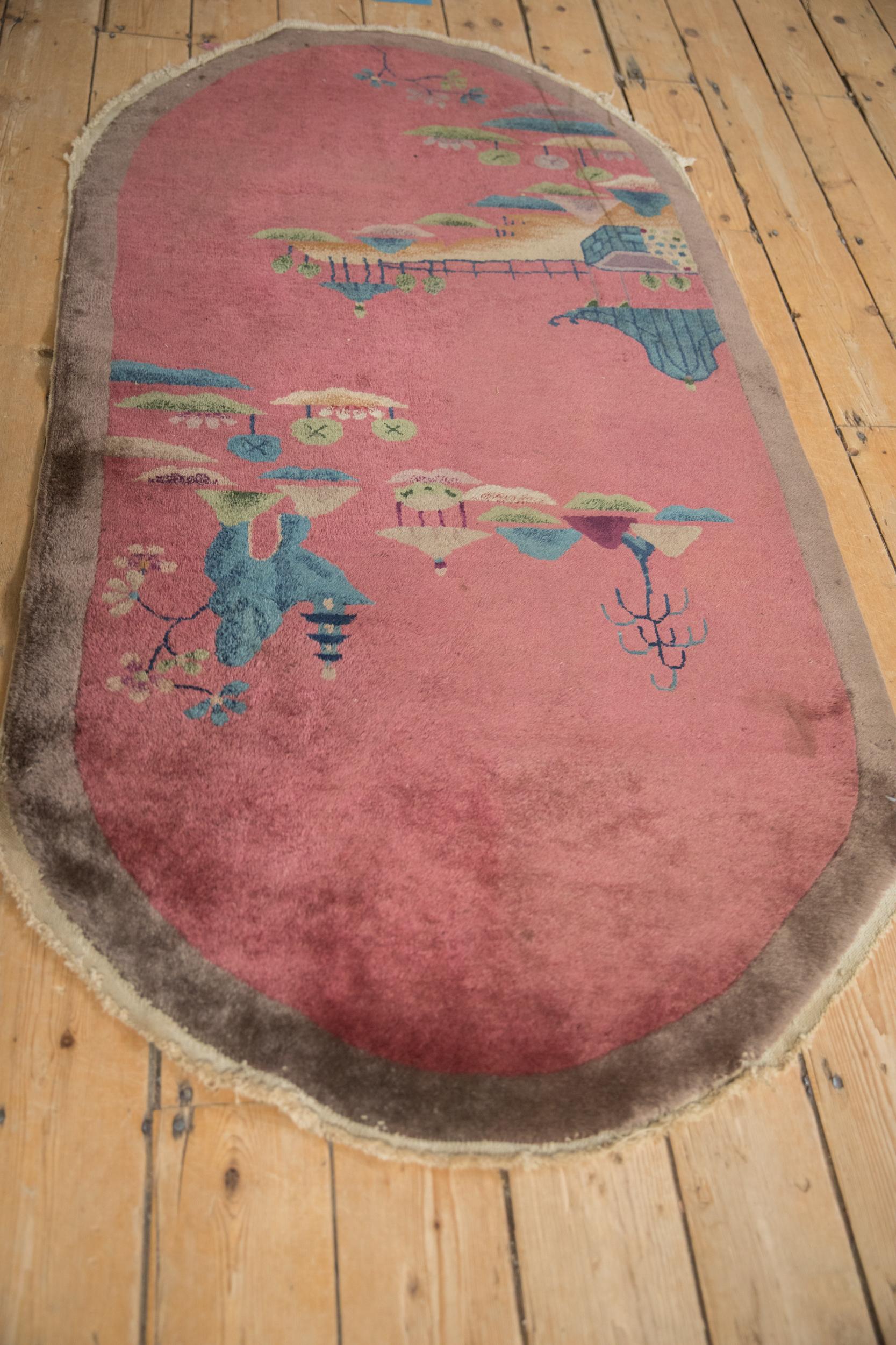 Hand-Knotted Antique Art Deco Rug Runner For Sale