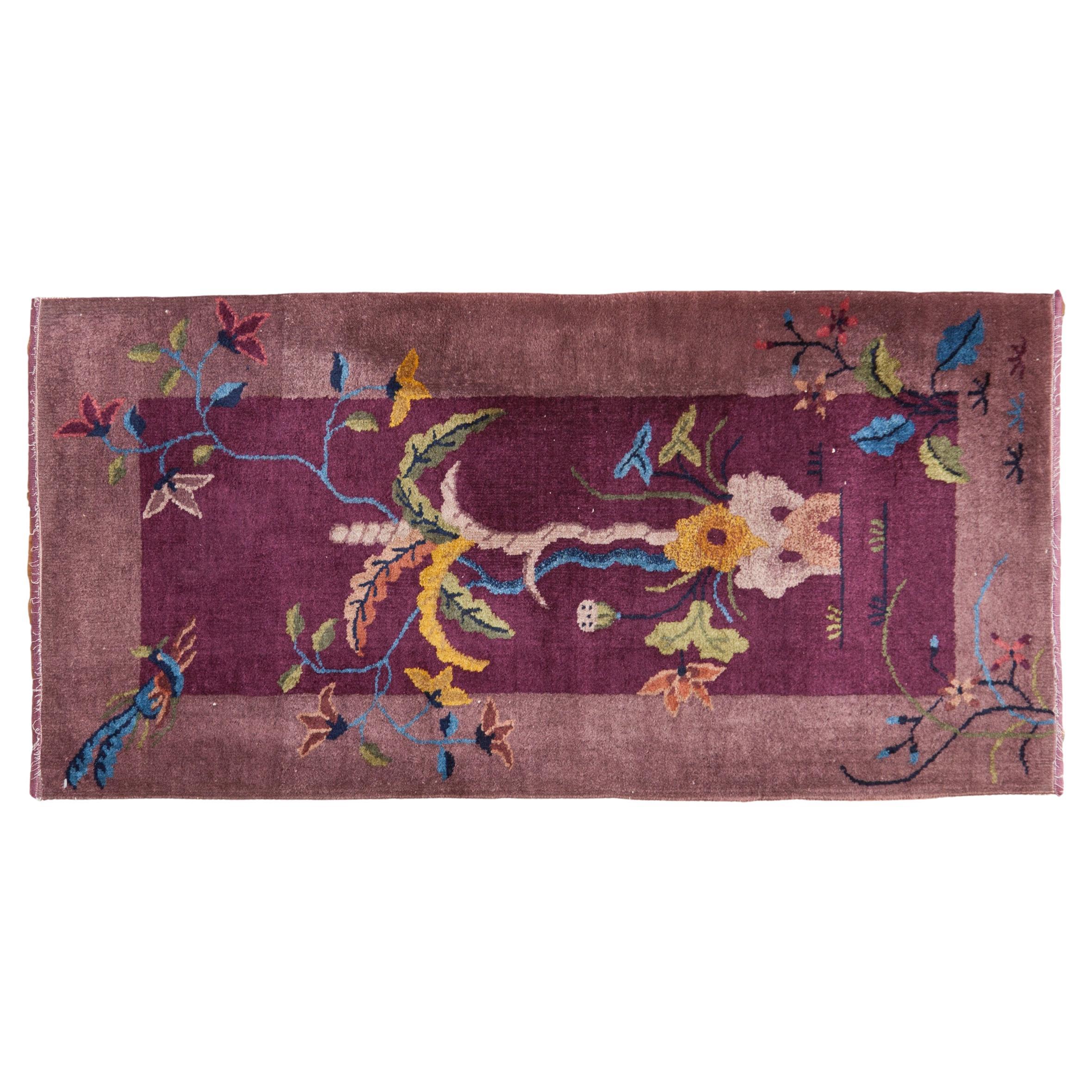 Antique Art Deco Rug Runner For Sale