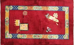 Antique Art Deco Rug, Worlds Knowledge
