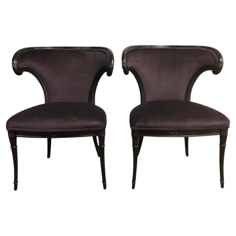 Antique Art Deco Rusnak Brother Chairs, A Pair For Sale