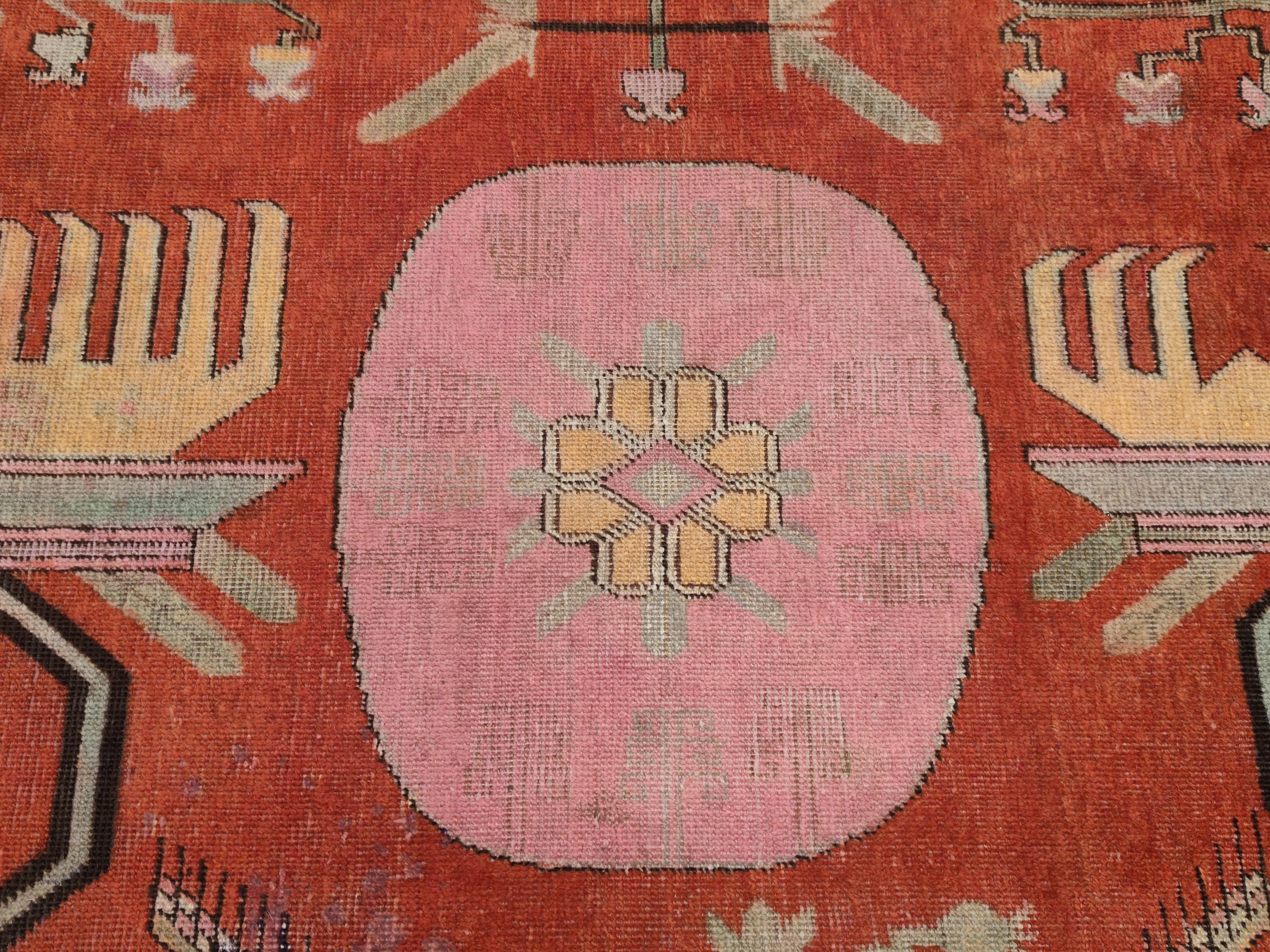 Hand-Knotted Antique Art Deco Samarkand Prestige Rug, circa 1920