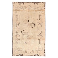 Antique Art Deco Samarkand Prestige Rug with Botanical Motifs