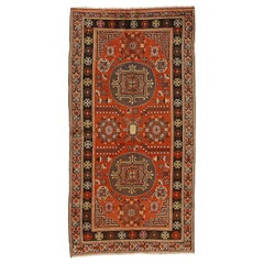 Antiker Samarkand-Teppich im Art déco-Stil mit Mandala-Rondellen
