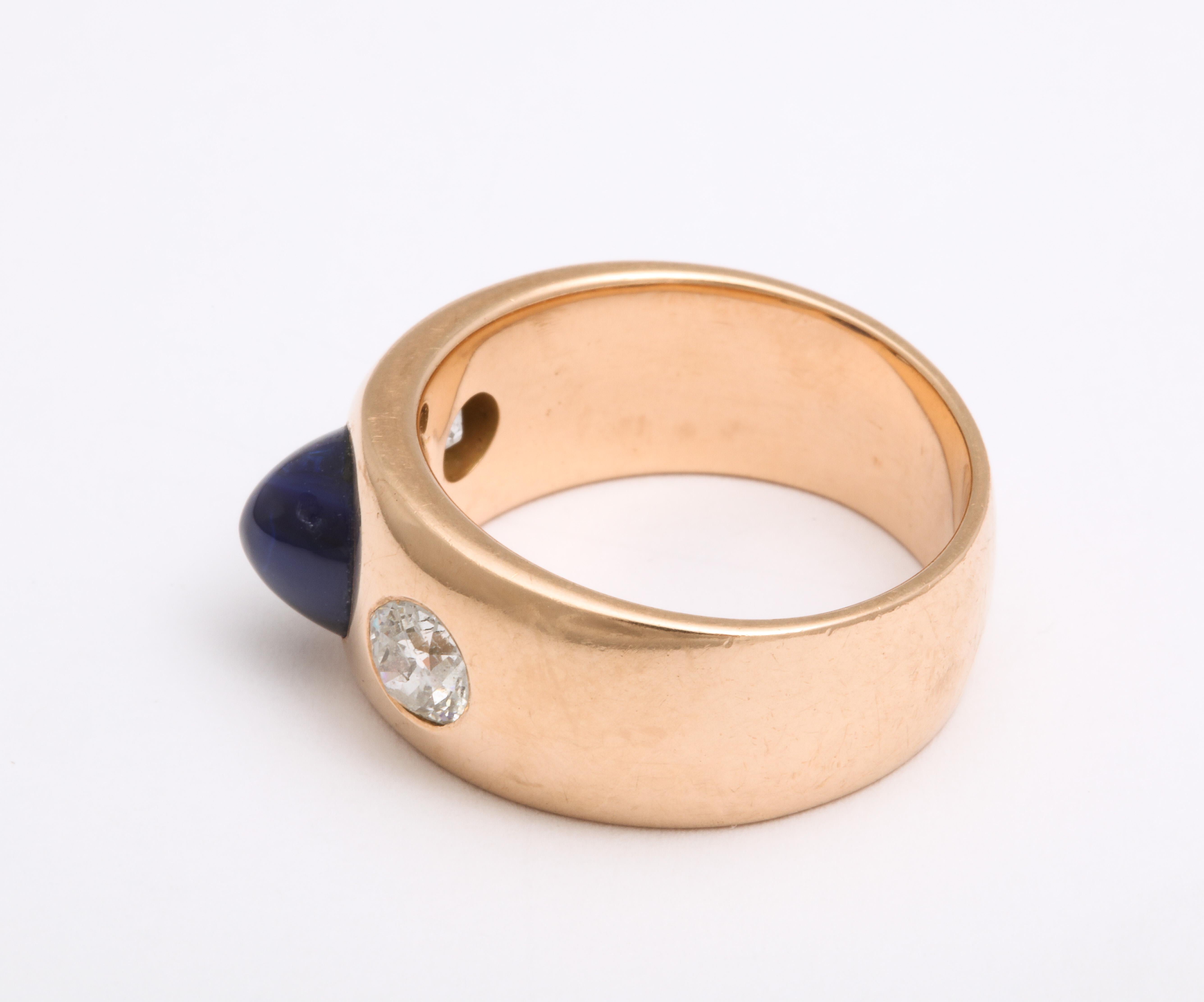 Antique Art Deco Sapphire and Diamond Ring 2