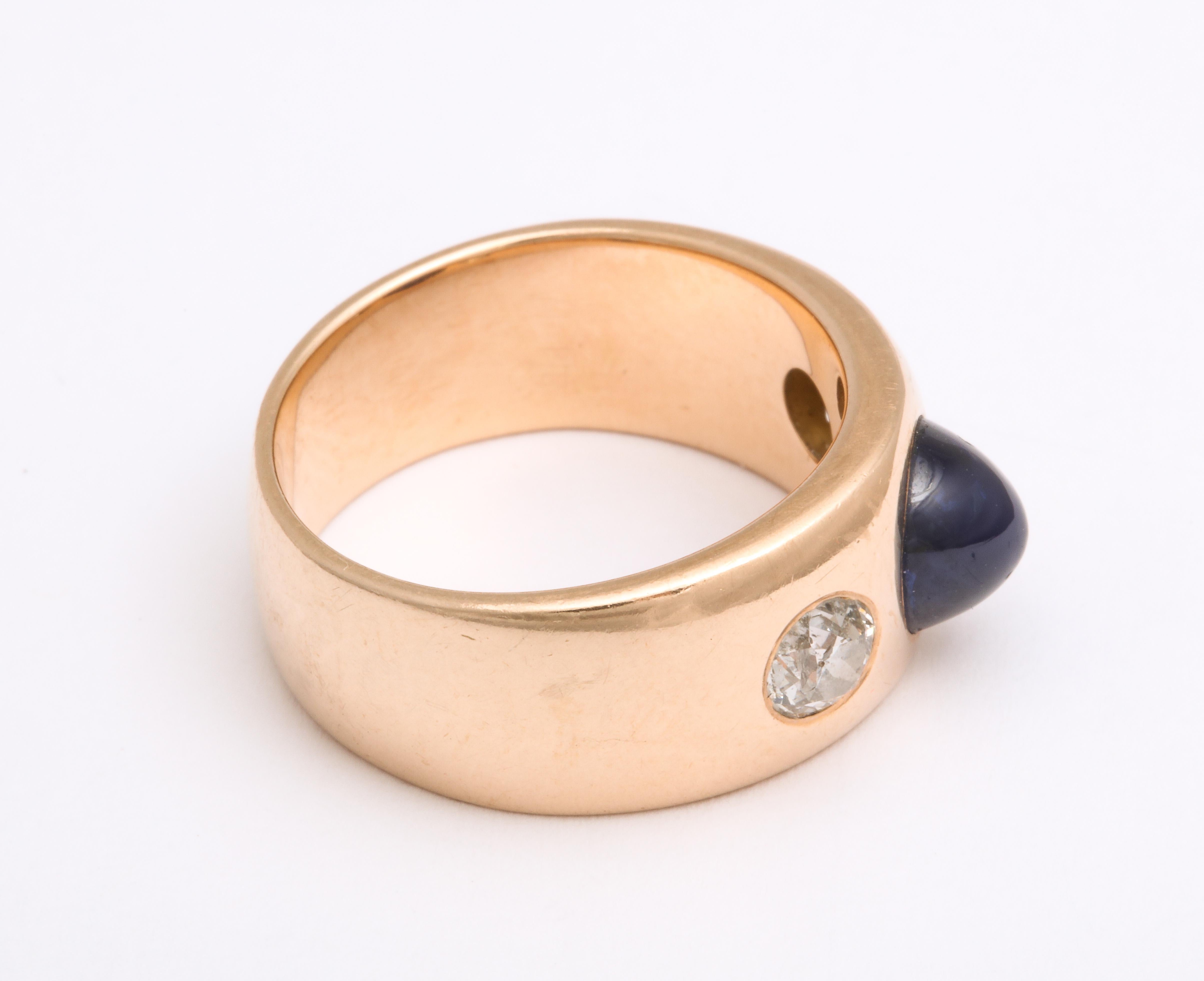 Antique Art Deco Sapphire and Diamond Ring 3