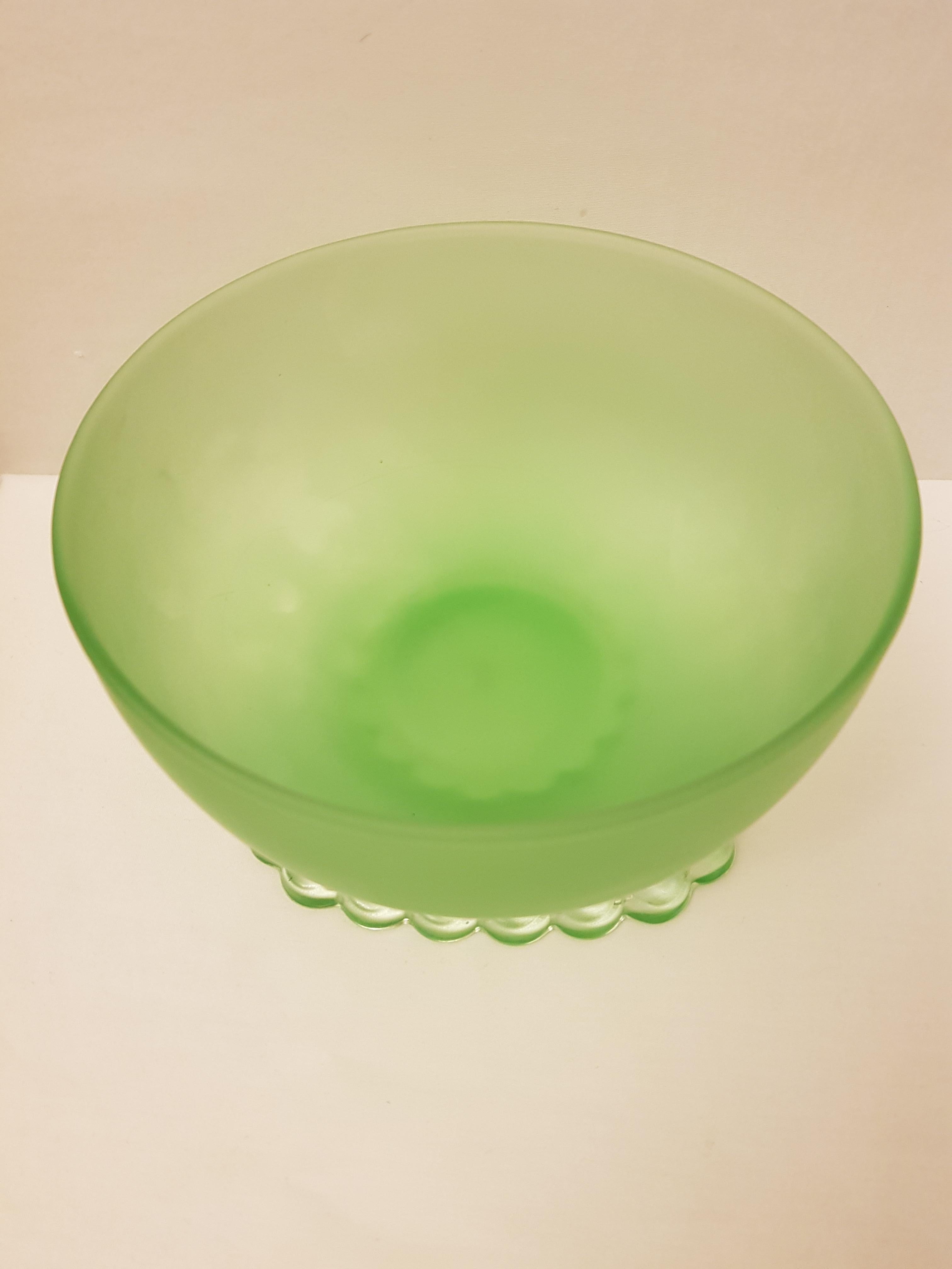 Italian Antique Art Deco Satin Bowl For Sale