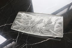 Antique Art Deco Signed Verlys France Cut Glass Fruit Bowl Centerpiece Plate