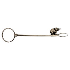 Antique Art Deco Silver Elephant Cigarette Holder