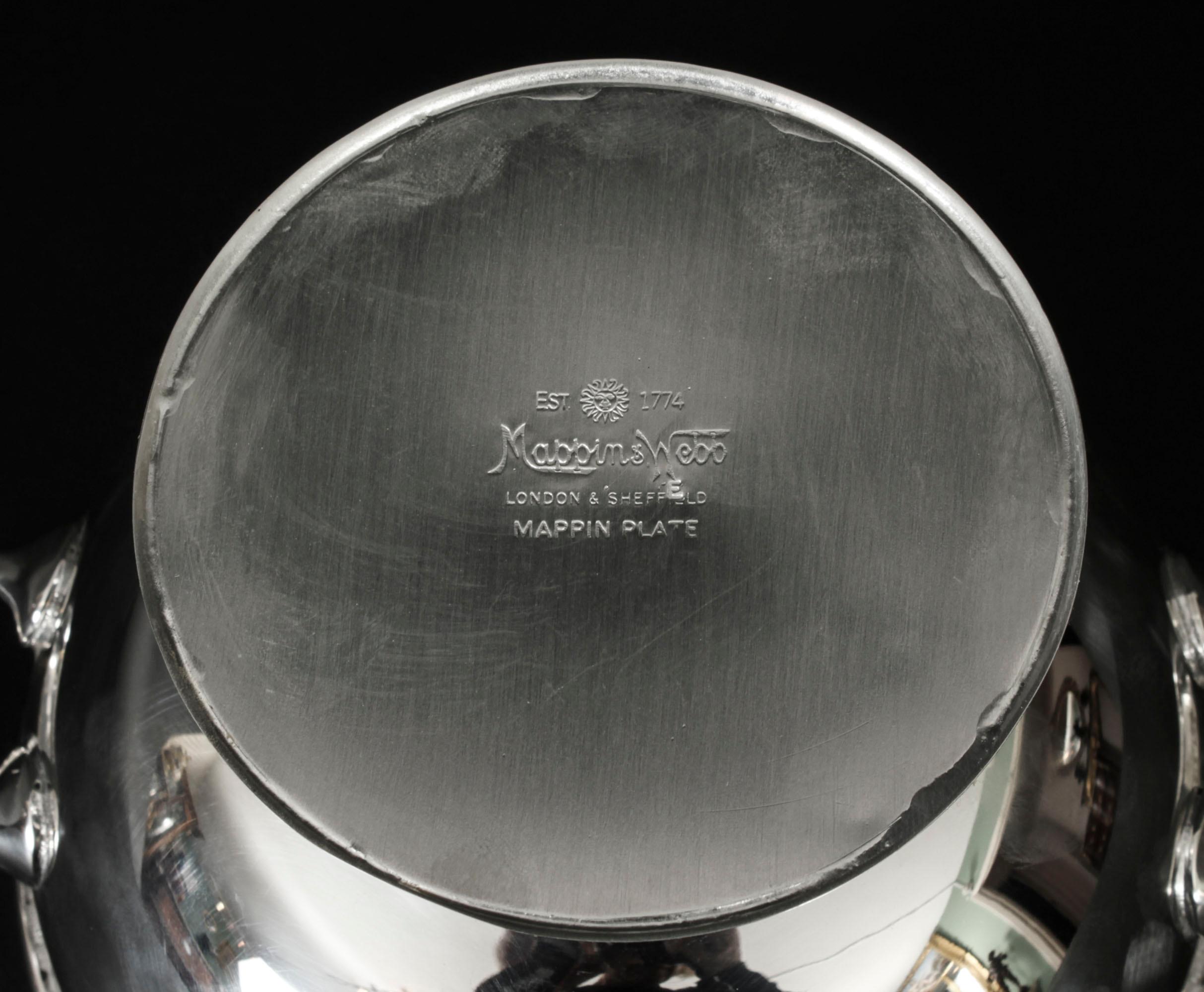 Antique Art Deco Silver Plate on Copper Ice Bucket Mappin & Webb Circa 1920 6
