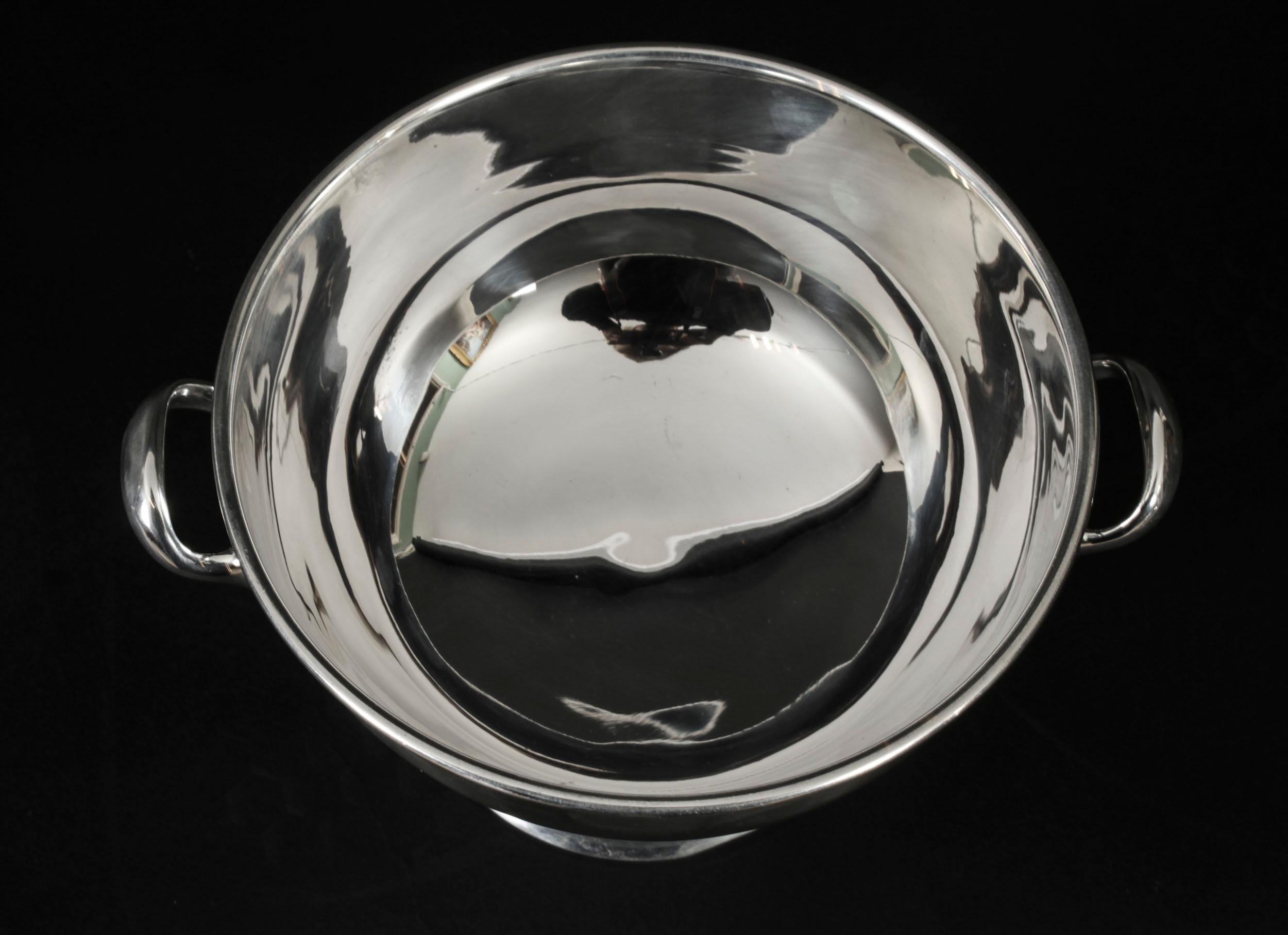 Antique Art Deco Silver Plate on Copper Ice Bucket Mappin & Webb Circa 1920 8