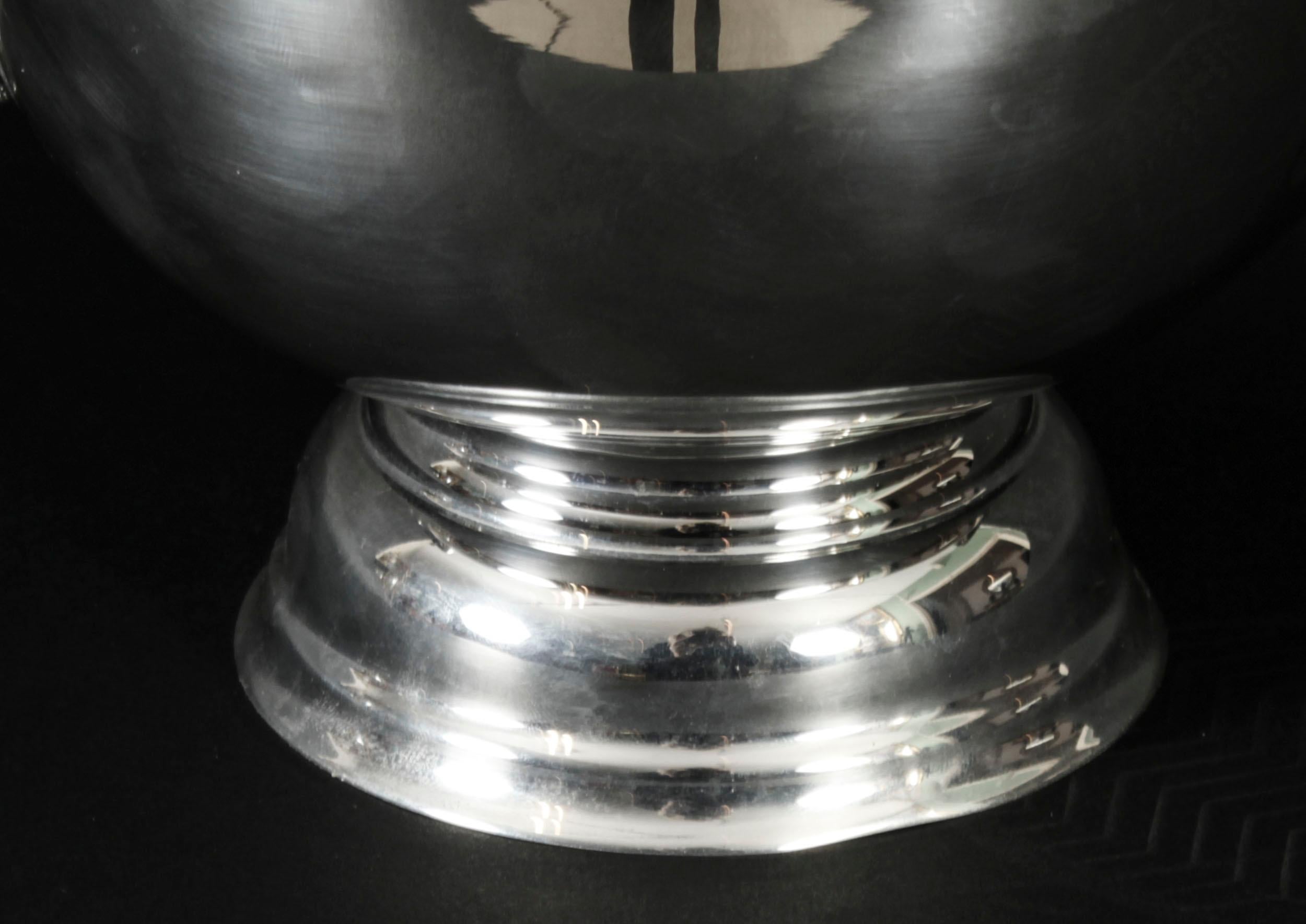 Antique Art Deco Silver Plate on Copper Ice Bucket Mappin & Webb Circa 1920 In Good Condition In London, GB