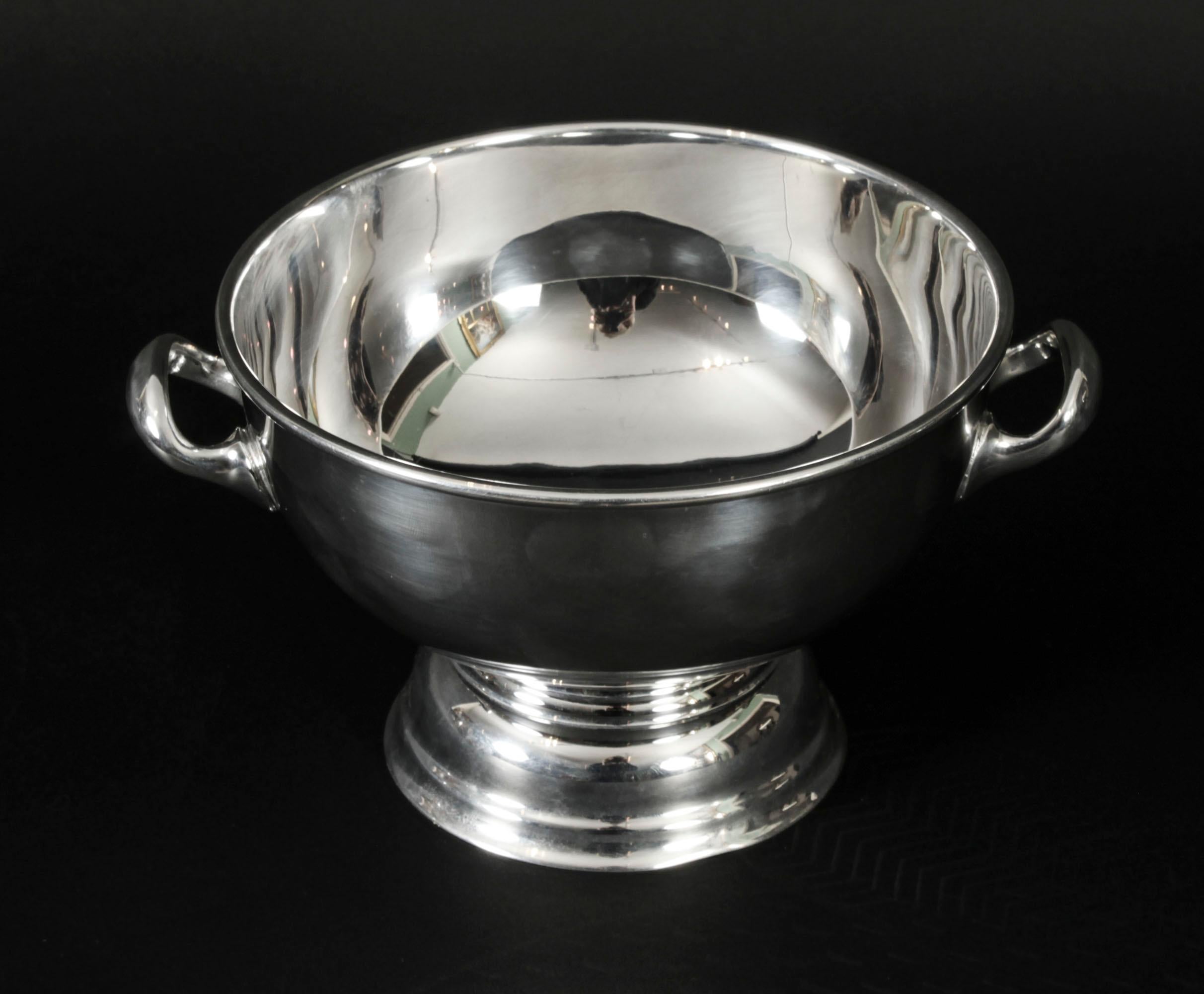 Antique Art Deco Silver Plate on Copper Ice Bucket Mappin & Webb Circa 1920 1