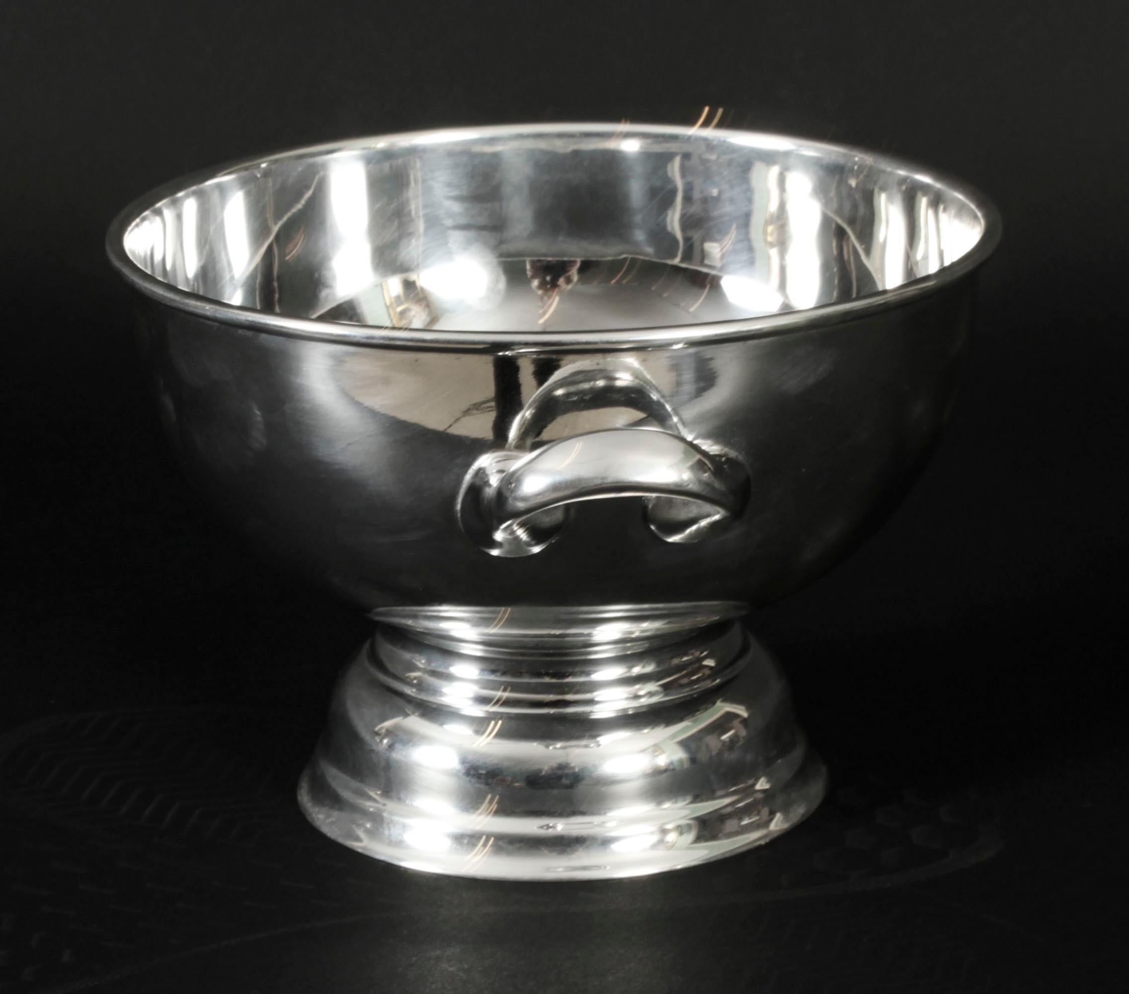 Antique Art Deco Silver Plate on Copper Ice Bucket Mappin & Webb Circa 1920 4