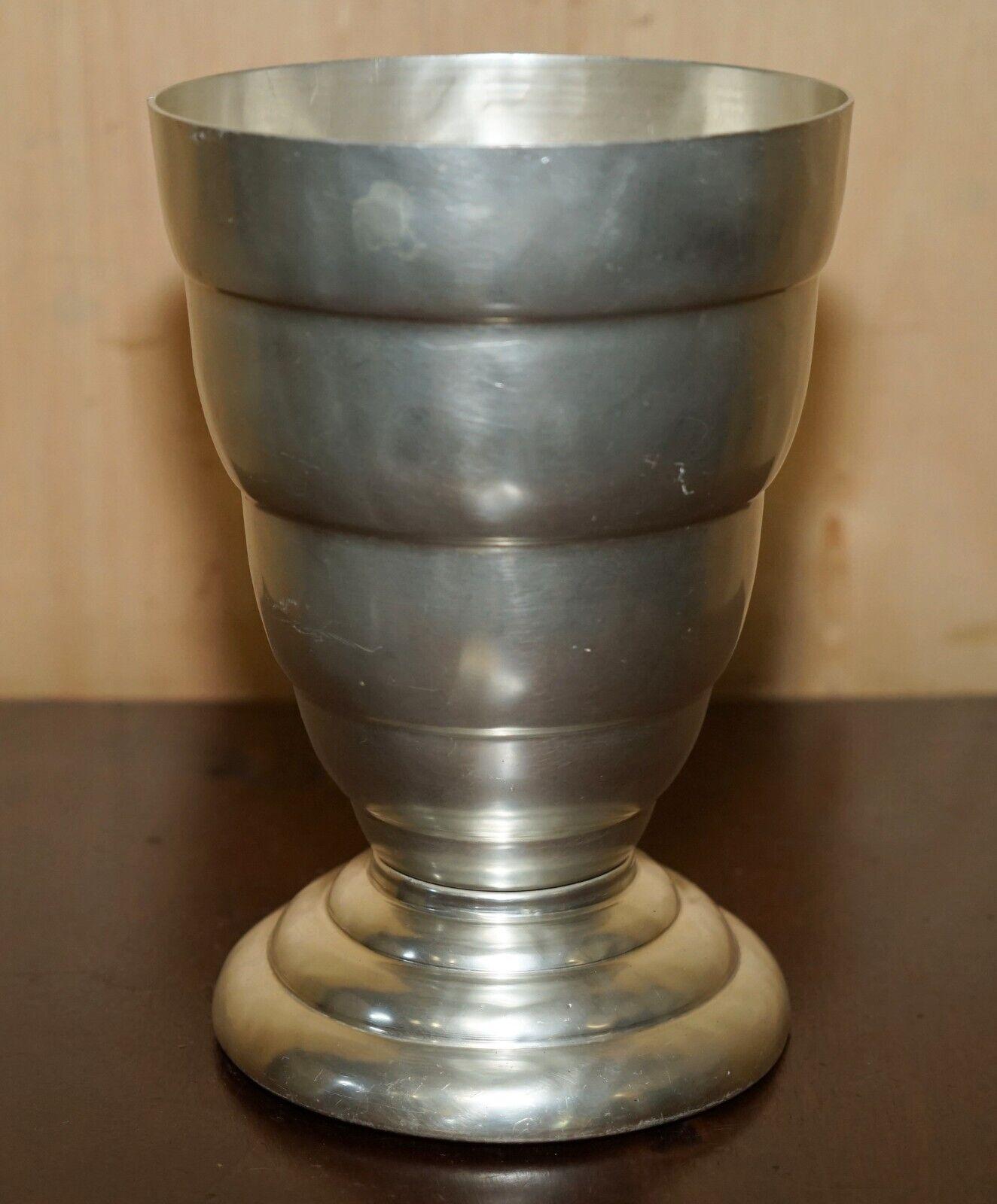 ANTIQUE ART DECO SILVER PLATED CHAMPAGNE WiNE OR ICE BUCKET LOVELY PERIOD PATINA For Sale 4