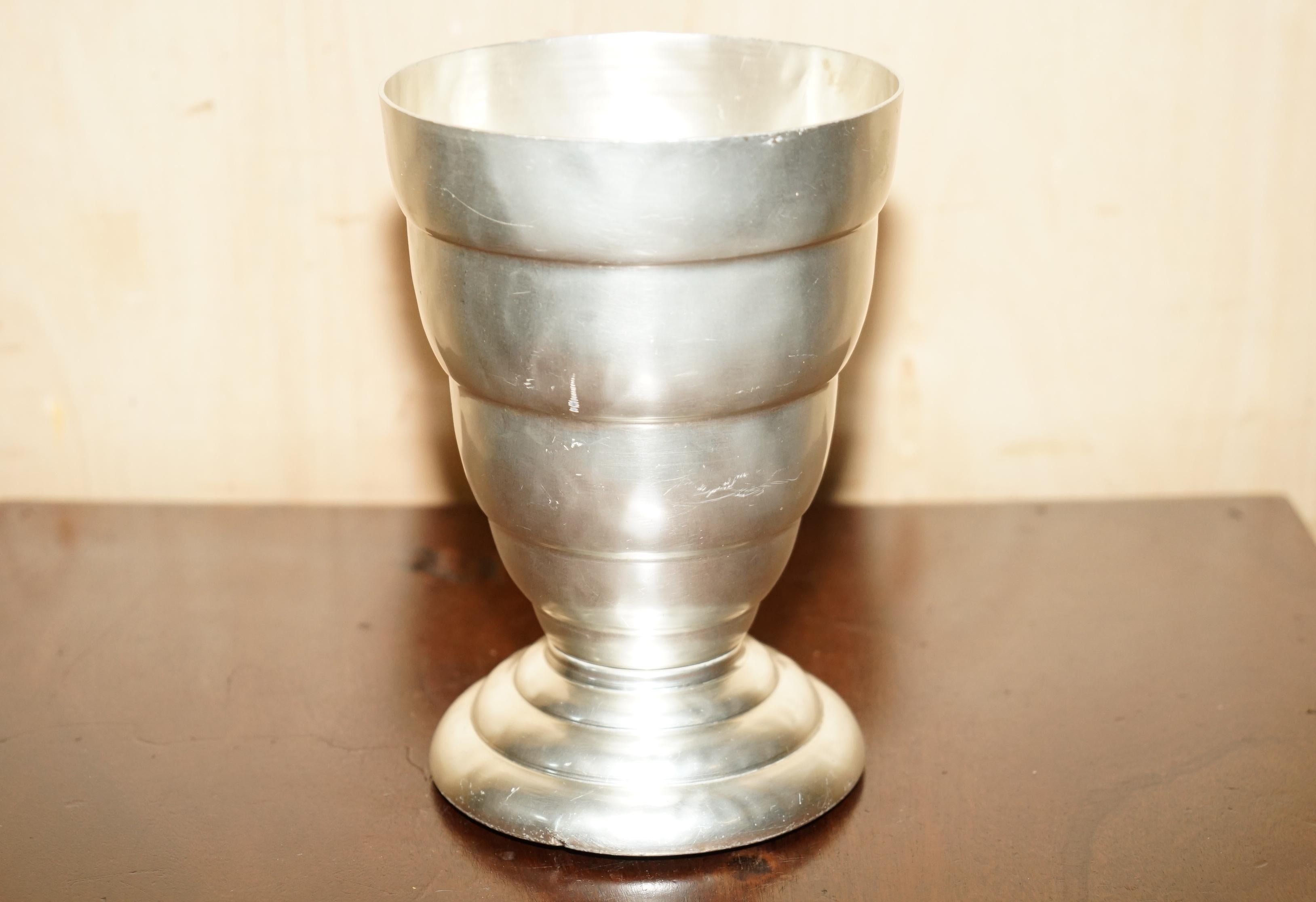 Royal House Antiques is delighted to offer for sale this lovely Art Deco Circa 1930's Silver Plated Champagne bucket which can of course be used for wine and ice as well

A good looking and well made, decorative example, the bucket has the original