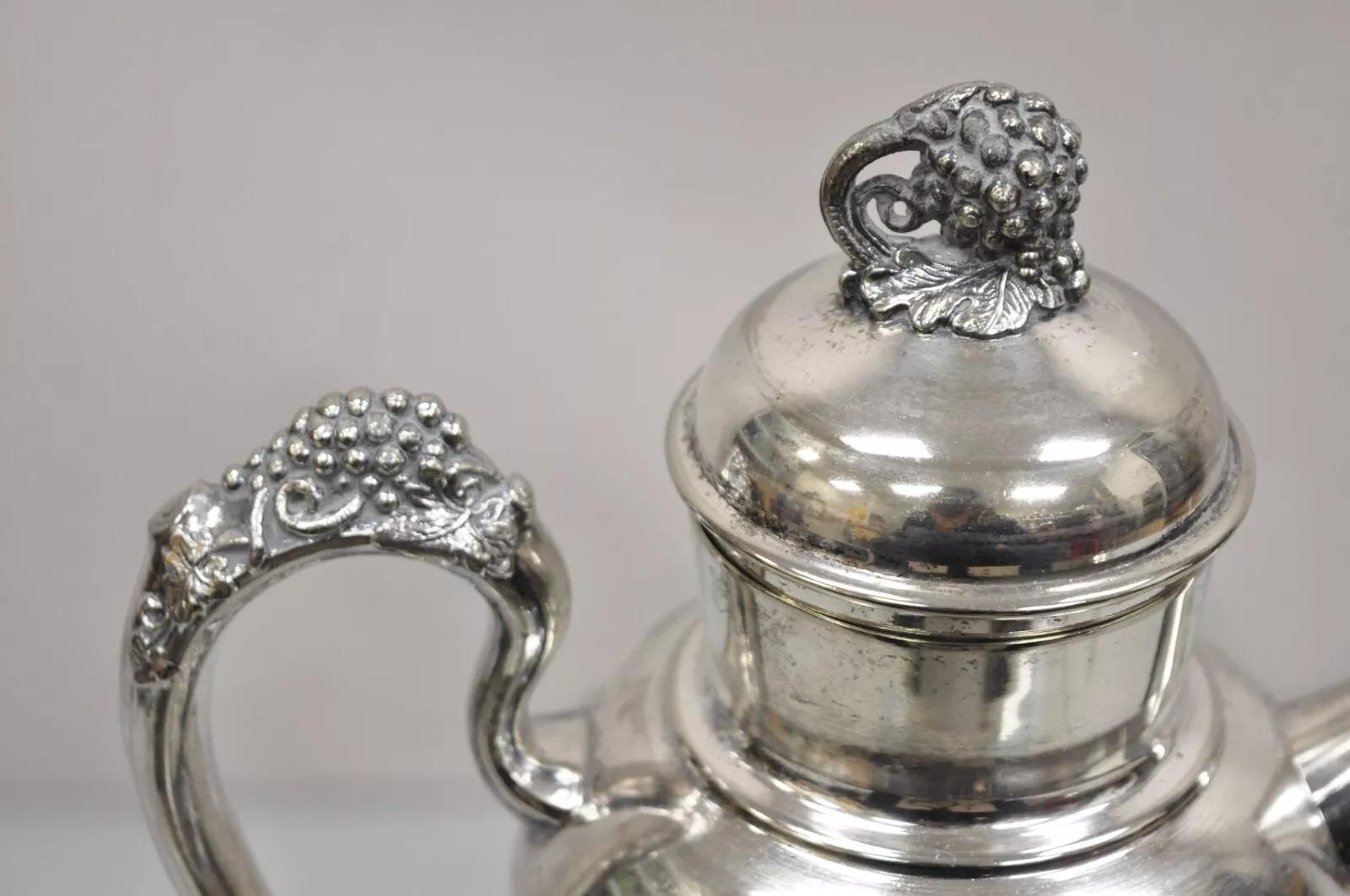 Unknown Antique Art Deco Silver Plated Cocktail Martini Shaker 