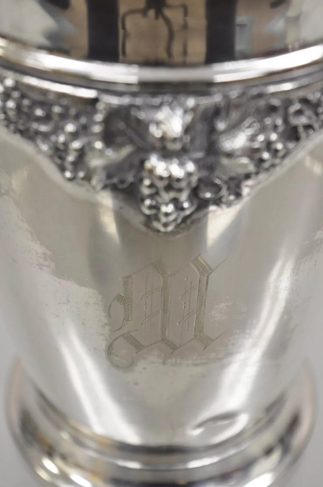 20th Century Antique Art Deco Silver Plated Cocktail Martini Shaker 