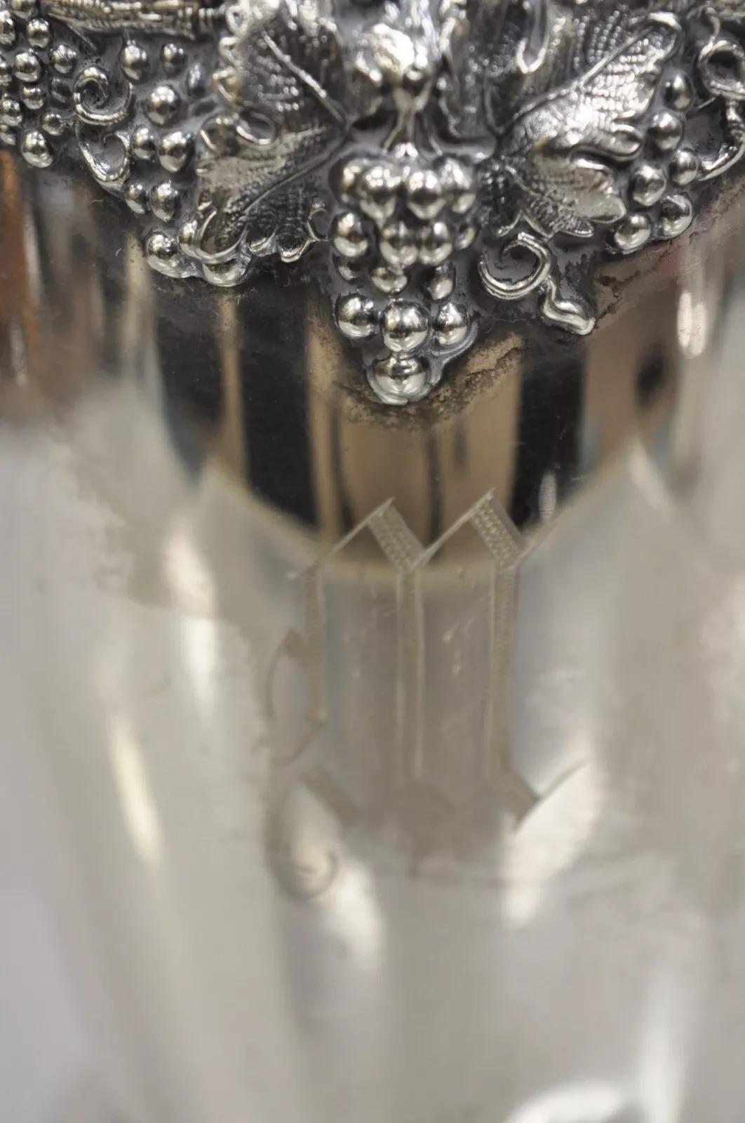 Antique Art Deco Silver Plated Cocktail Martini Shaker 