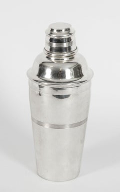 Antique Art Deco Silver Plated Cocktail Shaker Burton & Waters 1920s, 20th C