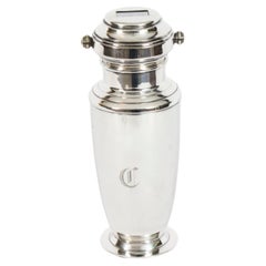 Vintage Art Deco Silver Plated Recipe Cocktail Shaker by Mixit 20th Century
