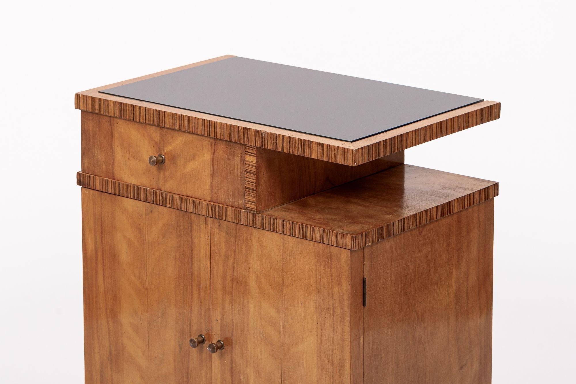 Metallo Antico mobile bar o mobile laterale in Wood, 1930