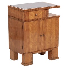 Antique Art Deco Small Wood Bar Cabinet or Side Cabinet, 1930s