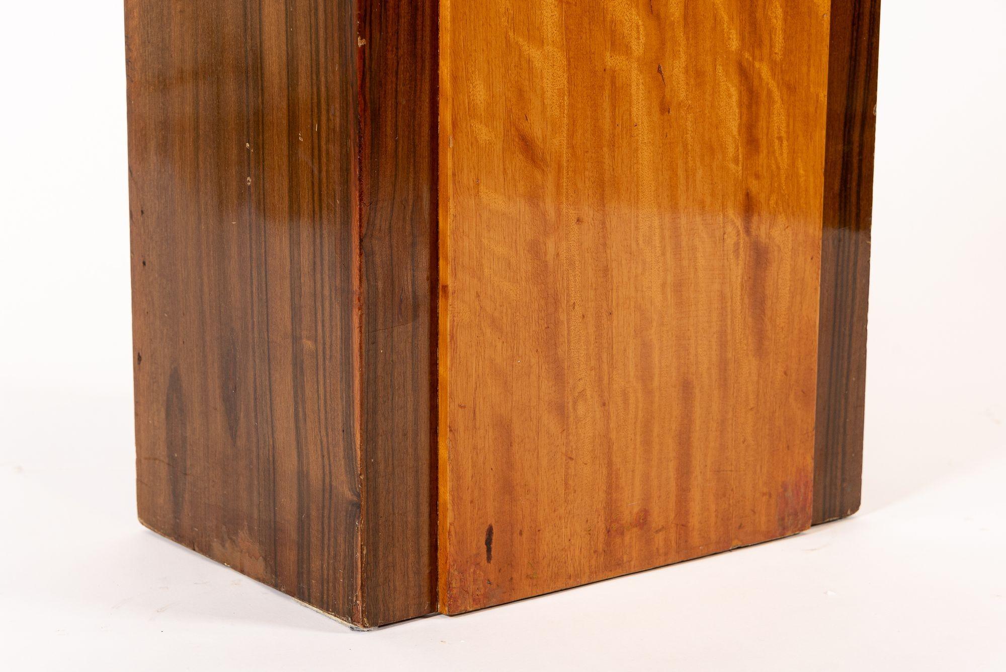 Antique Art Deco Small Wood Nightstand or Side Cabinet, 1930s For Sale 4