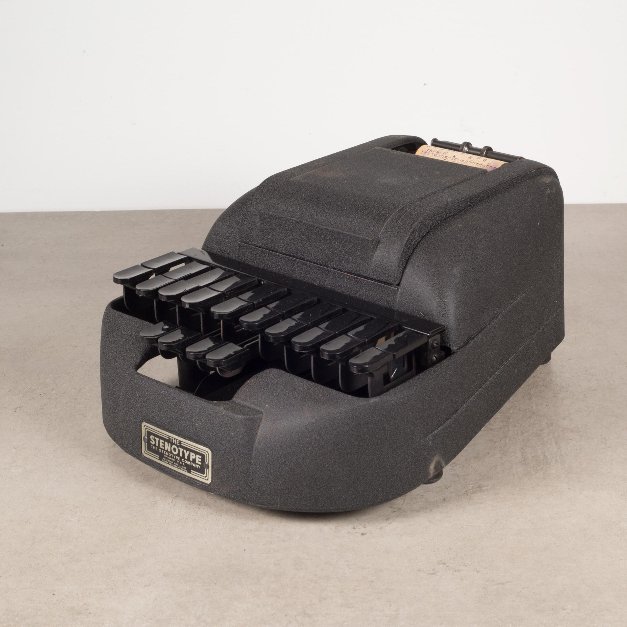 Industrial Antique Art Deco Stenograph with Original Case c.1920-1930 (FREE SHIPPING) For Sale