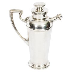 Vintage Art Deco Sterling Silver Cocktail Shaker 1930s 20th C