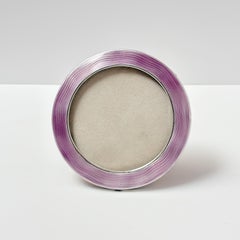 Antique Art Deco Sterling Silver & Enamel Photo Frame, England c.1920