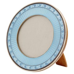 Antique Art Deco Sterling Silver Embellished Enamel Picture Frame Circa 1920