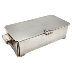 Vintage Art Deco Sterling Silver Tobacco Box