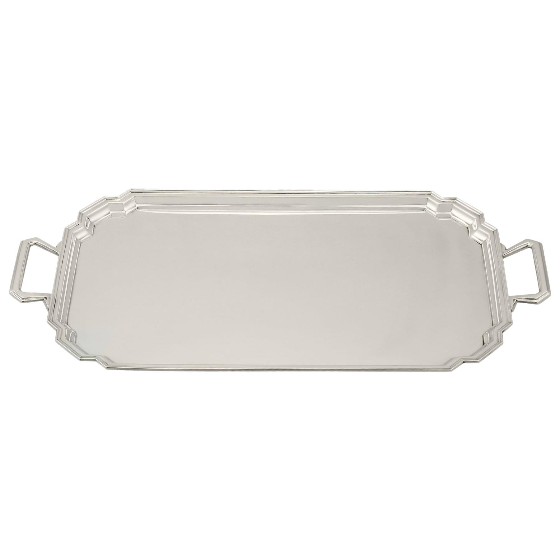 Antique Art Deco Sterling Silver Tray