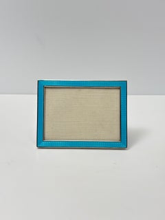 Antique Art Deco Sterling Silver & Turquoise Enamel Picture Frame Circa 1920 USA