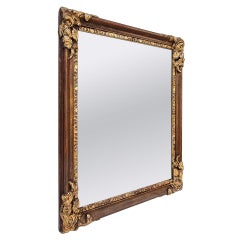 Antique Art Deco Style French Mirror, Giltwood & Colours, circa 1930