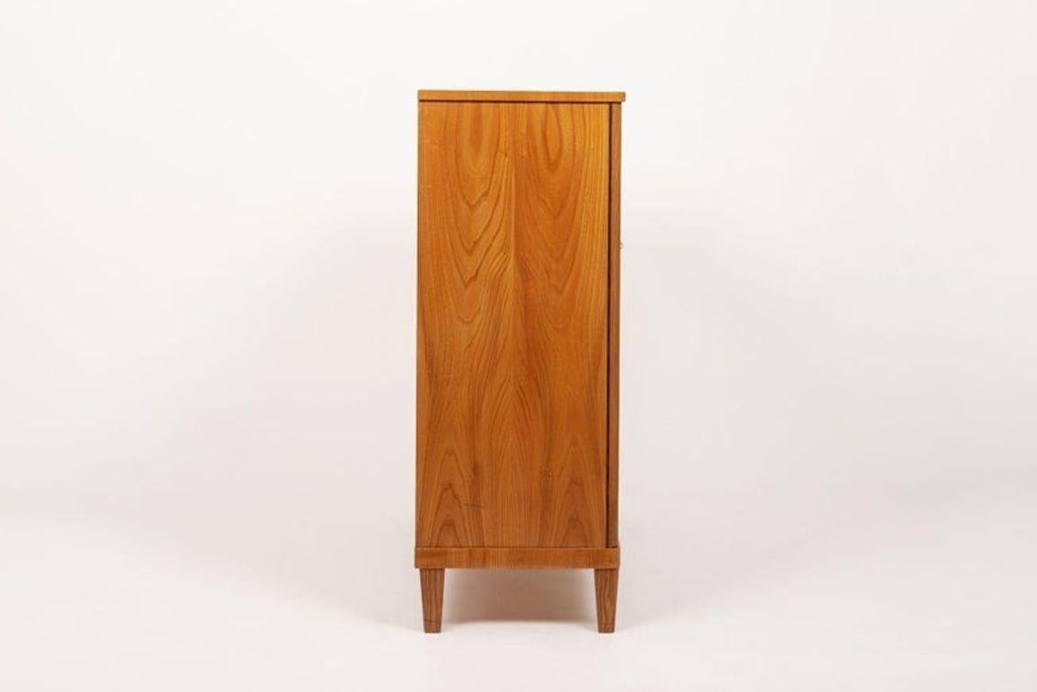 Antiguo Armario Art Decó de Madera de Olmo Sueco con Incrustaciones, Década de 1940 6