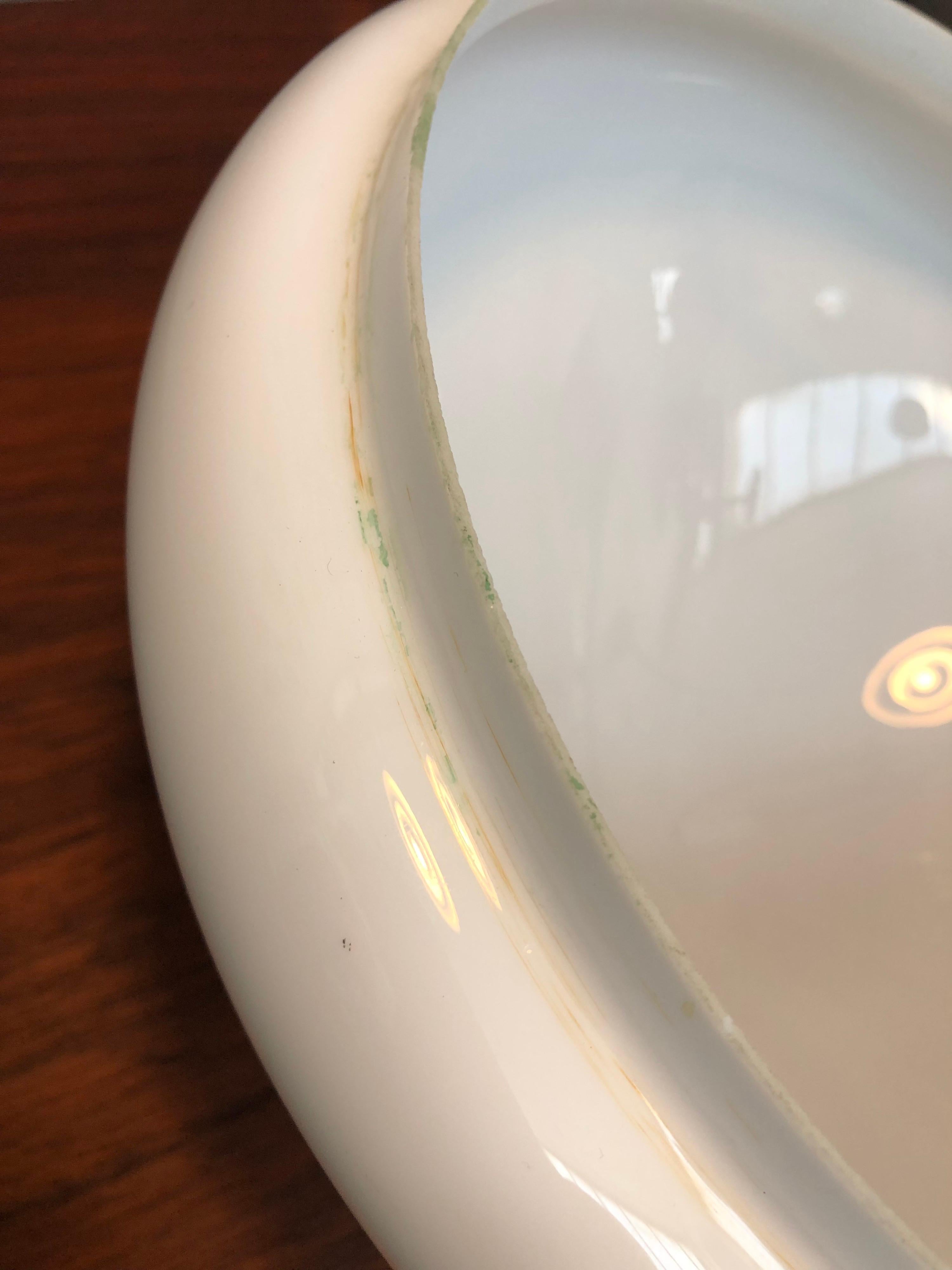 Antique Art Deco Table Lamp in Cast Alloy with an Opaline Blown Glass Shade 6