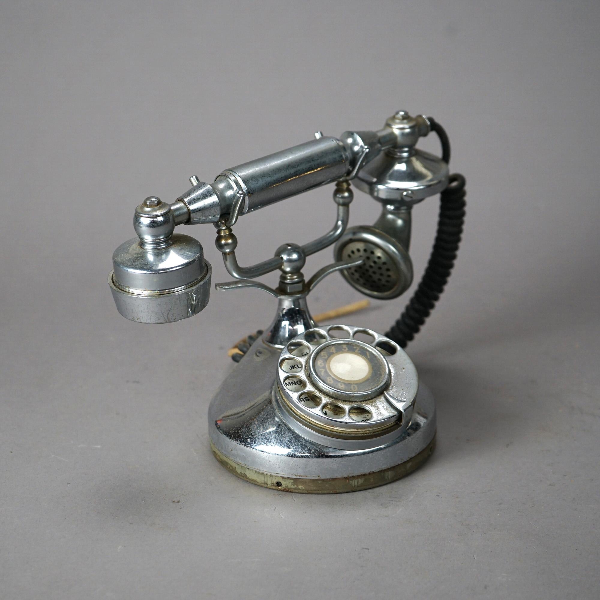 Antique Art Deco Table Top Rotary Telephone Circa 1930 3