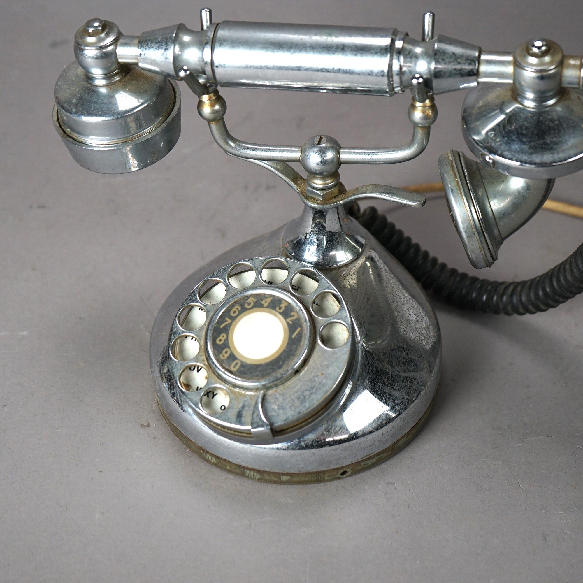 American Antique Art Deco Table Top Rotary Telephone Circa 1930