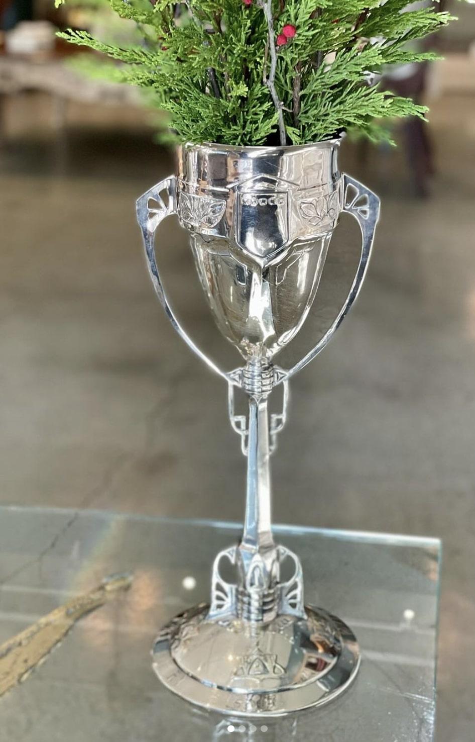 Standing tall and stately, we are loving this fantastic antique Art Deco style silver plated display trophy.

6.75