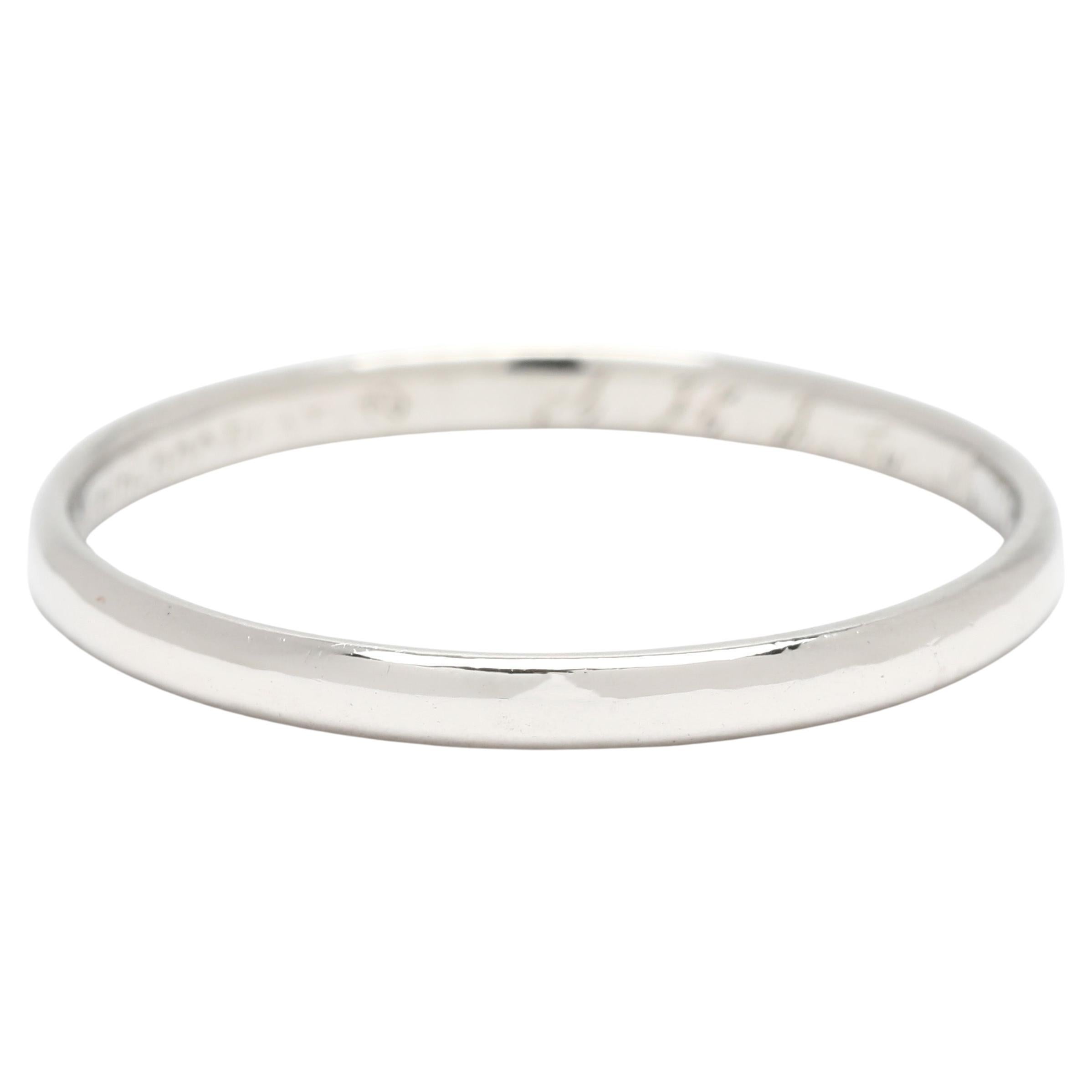 Antique Art Deco Thin Plain Band, Platinum, Ring Size 5.5, Stackable For Sale