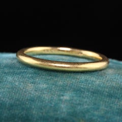 Antique Art Deco Tiffany and Co. 18K Yellow Gold Classic Wedding Band