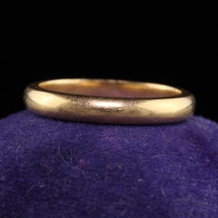 Antique Art Deco Tiffany and Co 18K Yellow Gold Classic Wedding Band