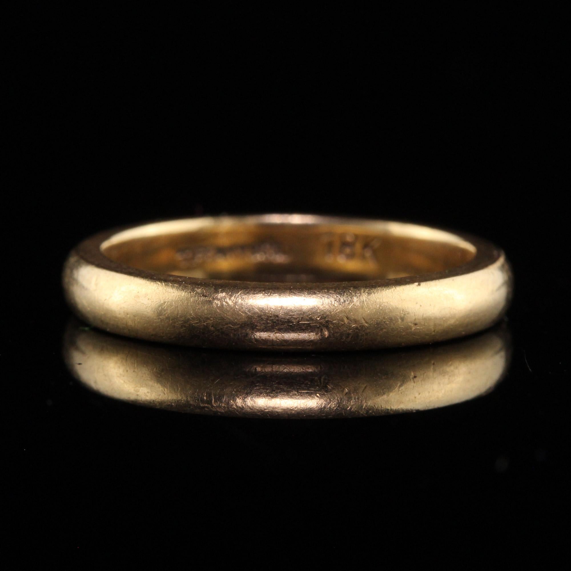 Antique Art Deco Tiffany and Co 18K Yellow Gold Classic Wedding Band 1