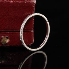 Antique Art Deco Tiffany & Co. Platinum Engraved Wedding Band