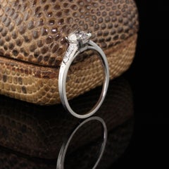 Antique Art Deco Tiffany & Co Platinum Old Mine Diamond Engagement Ring