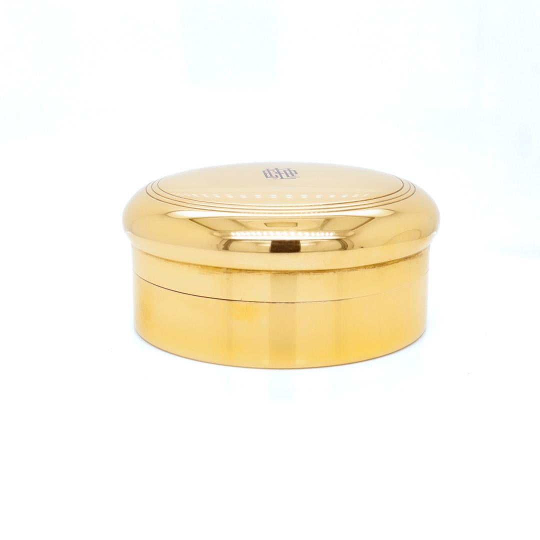 Antique Art Deco Tiffany & Co 18k Gold & Enamel Pill Box In Good Condition For Sale In Philadelphia, PA