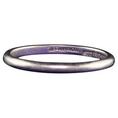 Antique Art Deco Tiffany & Co Platinum Classic Wedding Band