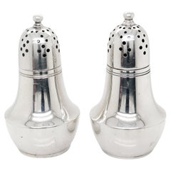 Antikes Art Deco Tiffany & Co. Sterling Silver Maker's Salz- und Pfefferstreuer